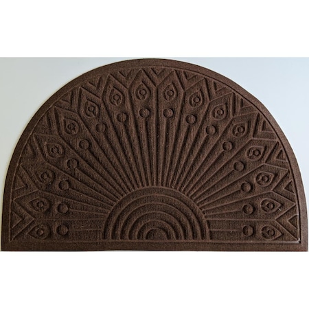 Imports Decor Outdoor & Indoor Polypropylene & Rubber Crown Door Mat, Brown 871SMT